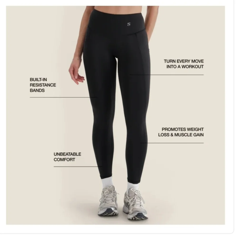 Skinnify Leggings with Built-in Resistance Bands And Side Pockets - Picture 3 of 7